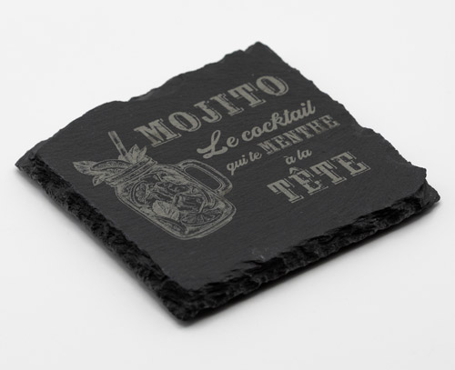 dessous de verre personnalisé par gravure laser pour les rendre unique