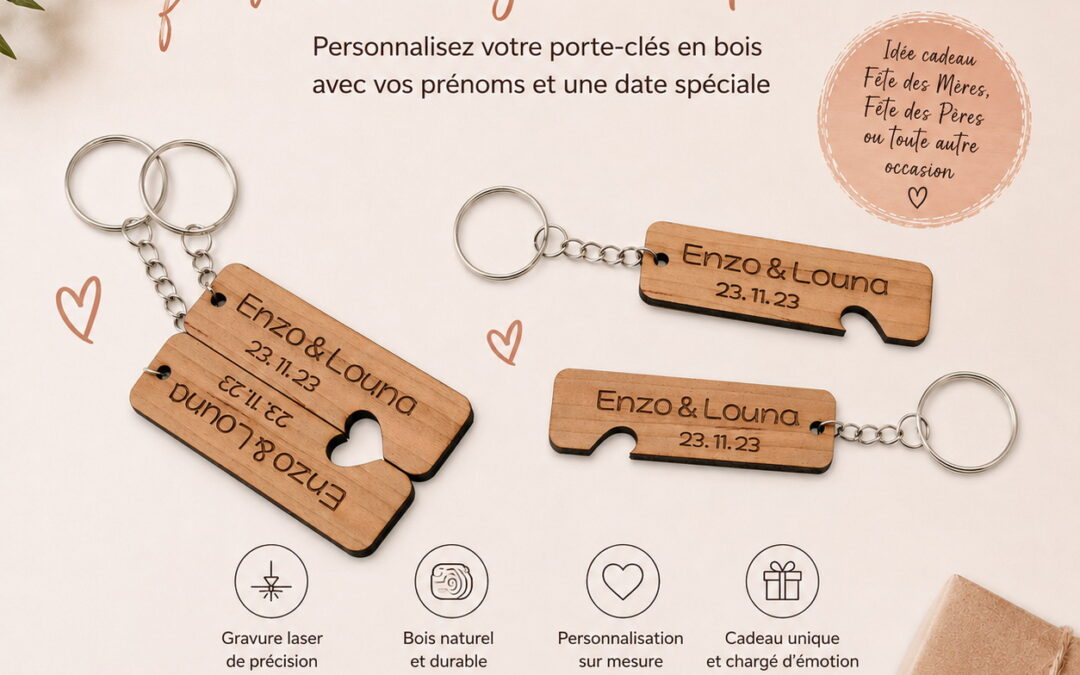 Porte-clés personnalisés en bois : un petit détail qui laisse une grande empreinte
