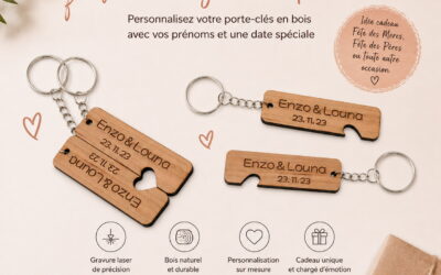 Porte-clés personnalisés en bois : un petit détail qui laisse une grande empreinte