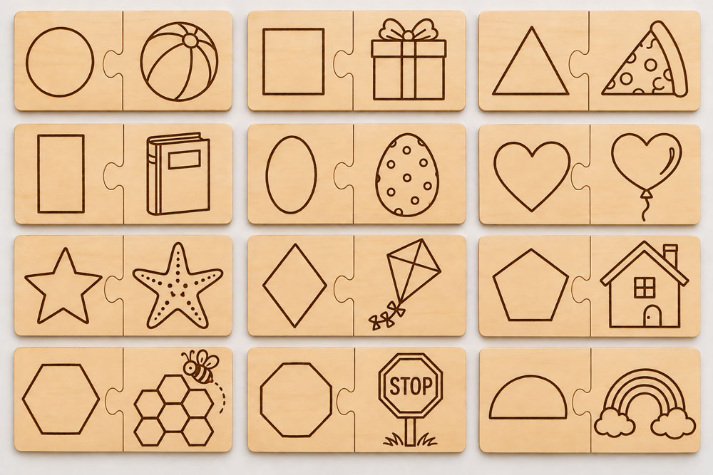 Puzzle en bois des formes Puzzle en bois des formes