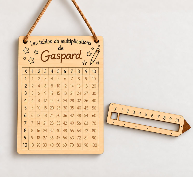 Table de multiplication en bois Montessori Table de multiplication en bois Montessori