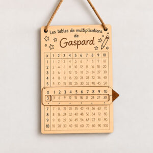 table de multiplication éducative en bois